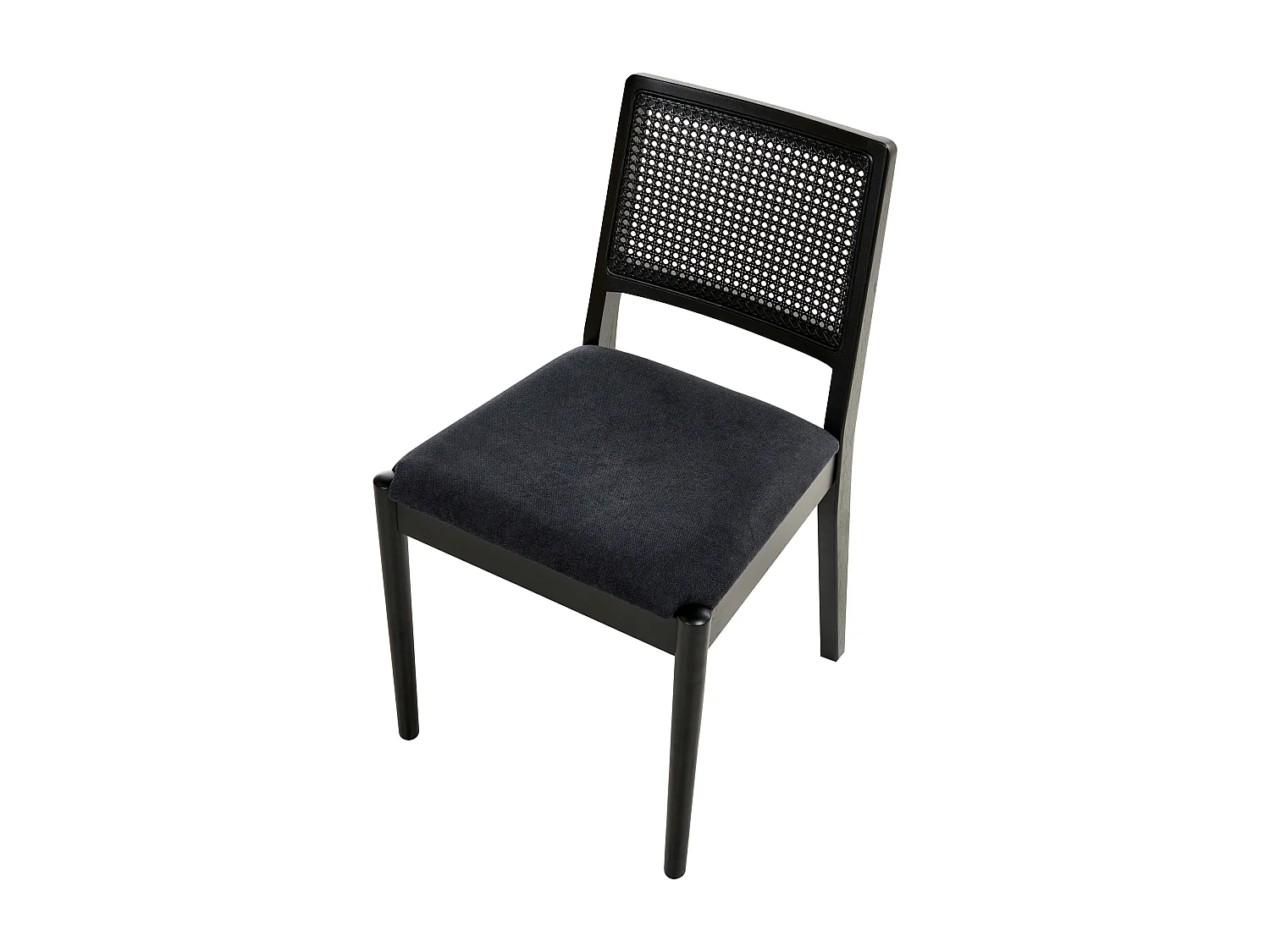 Lot de 2 chaises de salle à manger TAMARAC Bois Noir