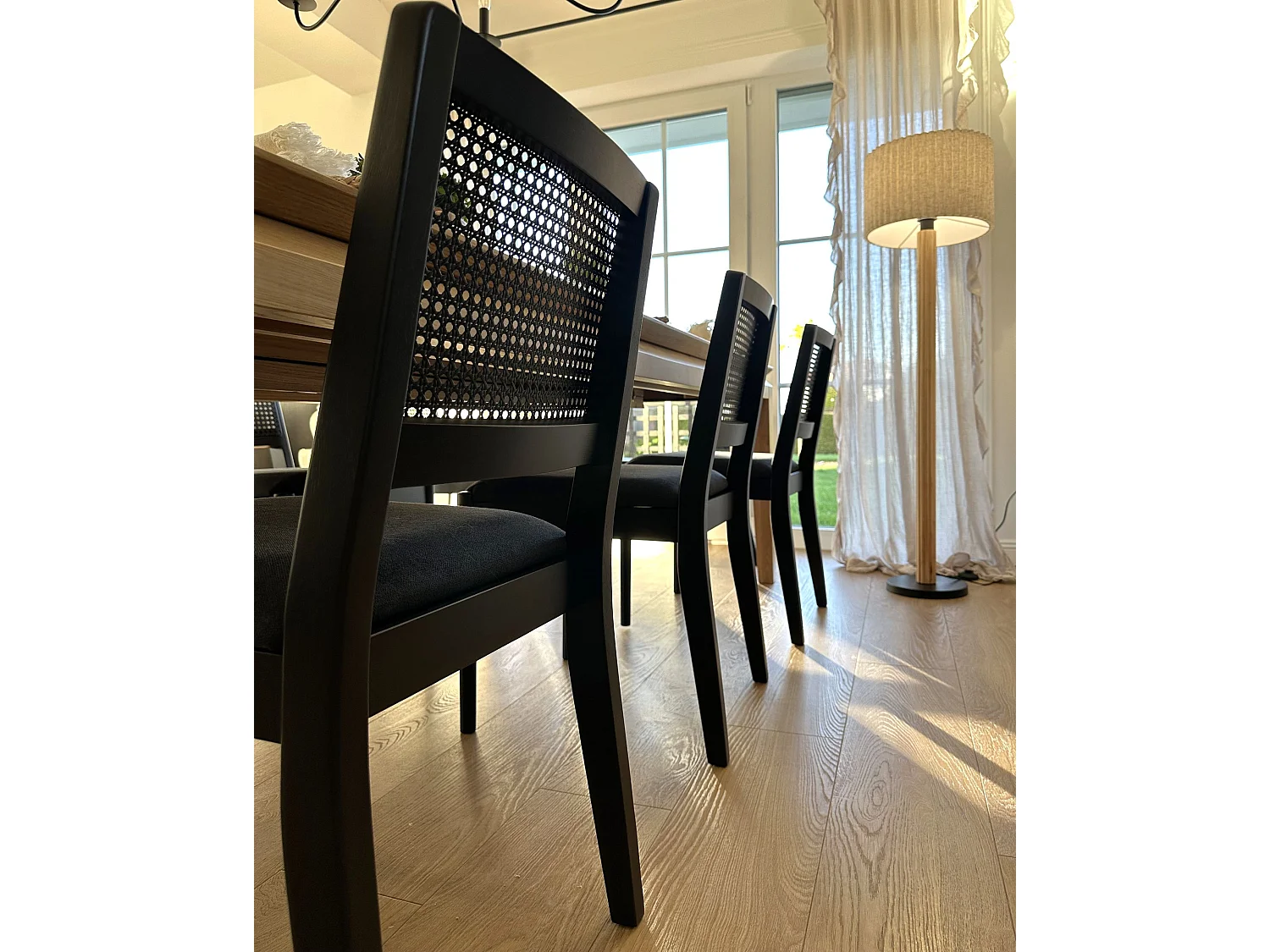 Lot de 2 chaises de salle à manger TAMARAC Bois Noir
