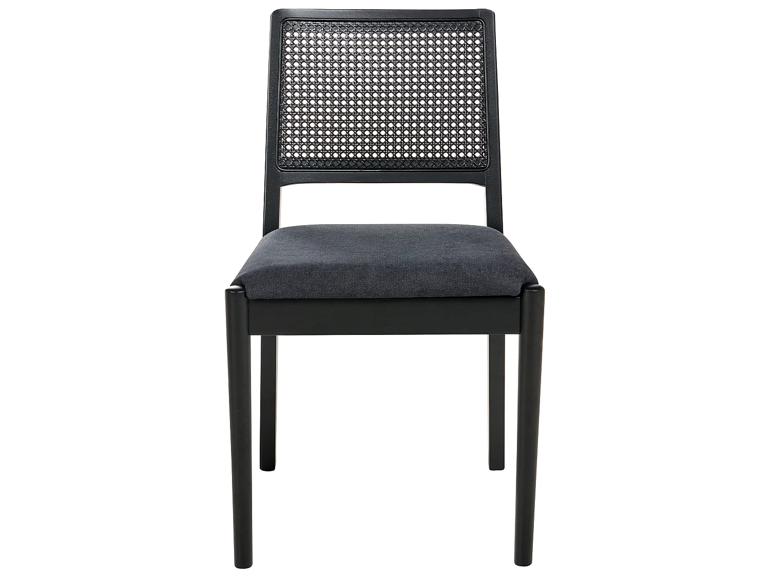Lot de 2 chaises de salle à manger TAMARAC Bois Noir