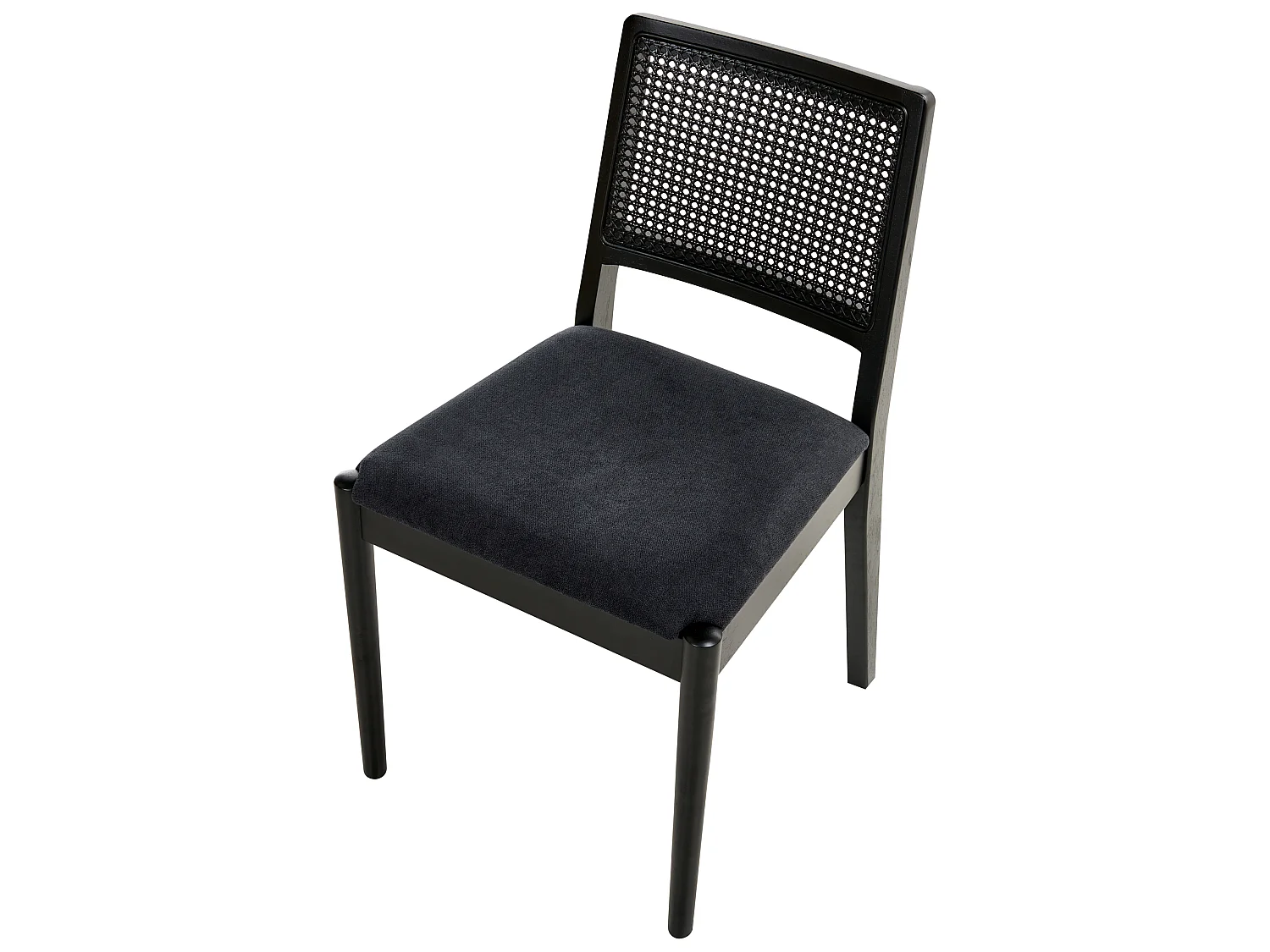 Lot de 2 chaises de salle à manger TAMARAC Bois Noir