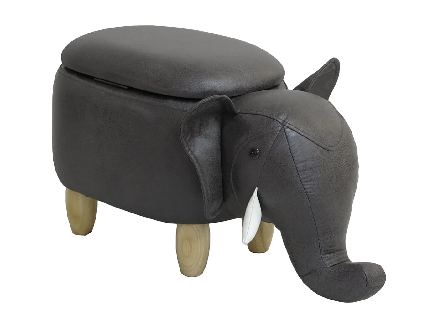 TIERHOCKER mit Staufach Elefant