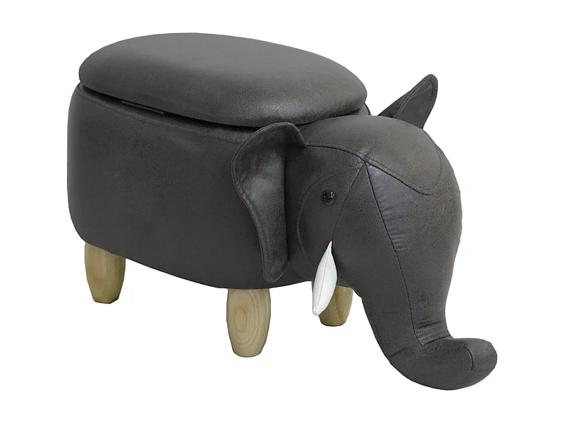 TIERHOCKER mit Staufach Elefant