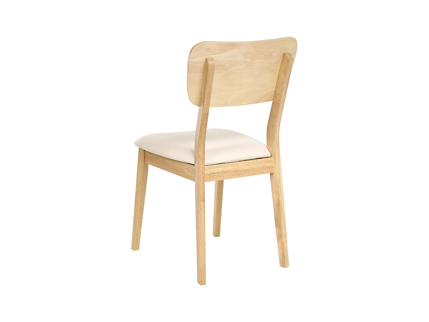 Lot de 2 chaises de salle à manger MINIER Bois Marron clair/beige