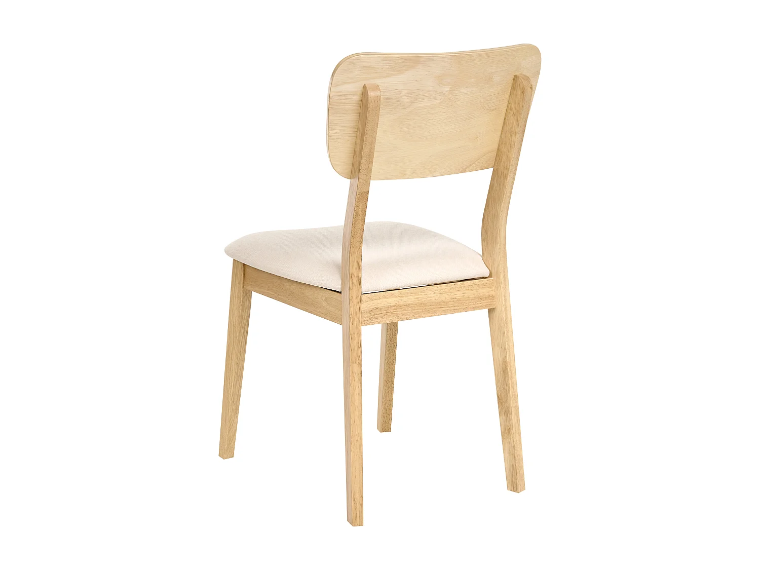 Lot de 2 chaises de salle à manger MINIER Bois Marron clair/beige