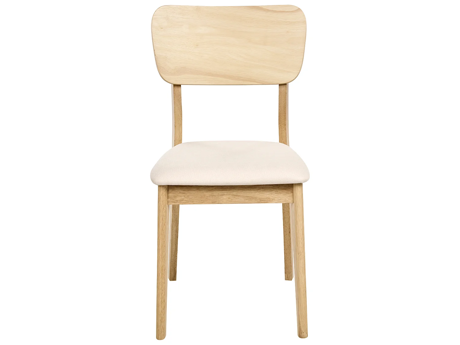 Lot de 2 chaises de salle à manger MINIER Bois Marron clair/beige