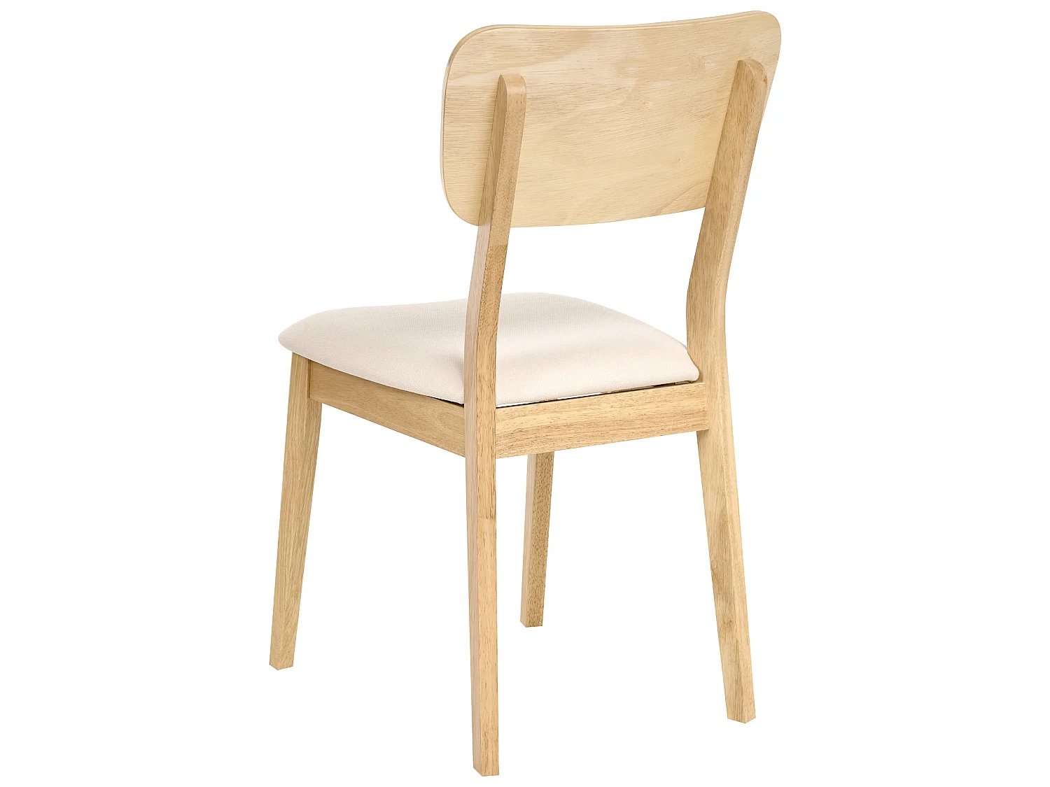 Lot de 2 chaises de salle à manger MINIER Bois Marron clair/beige