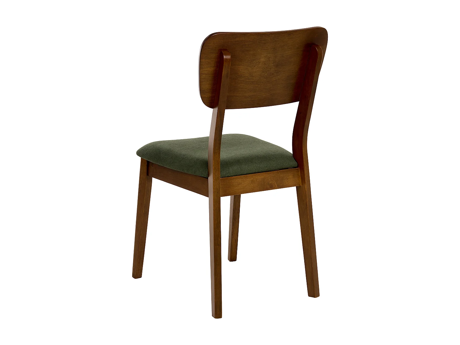 Lot de 2 chaises de salle à manger MINIER Bois Vert/ Marron foncé