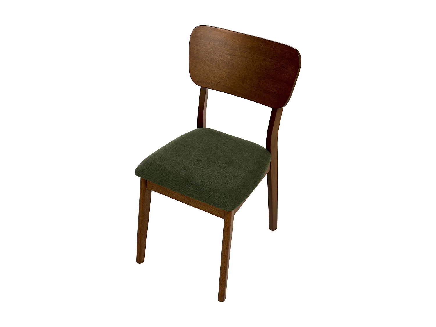 Lot de 2 chaises de salle à manger MINIER Bois Vert/ Marron foncé