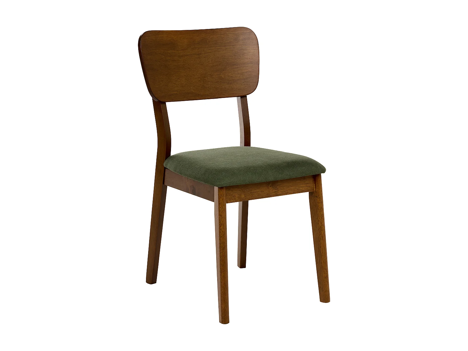 Lot de 2 chaises de salle à manger MINIER Bois Vert/marron foncé