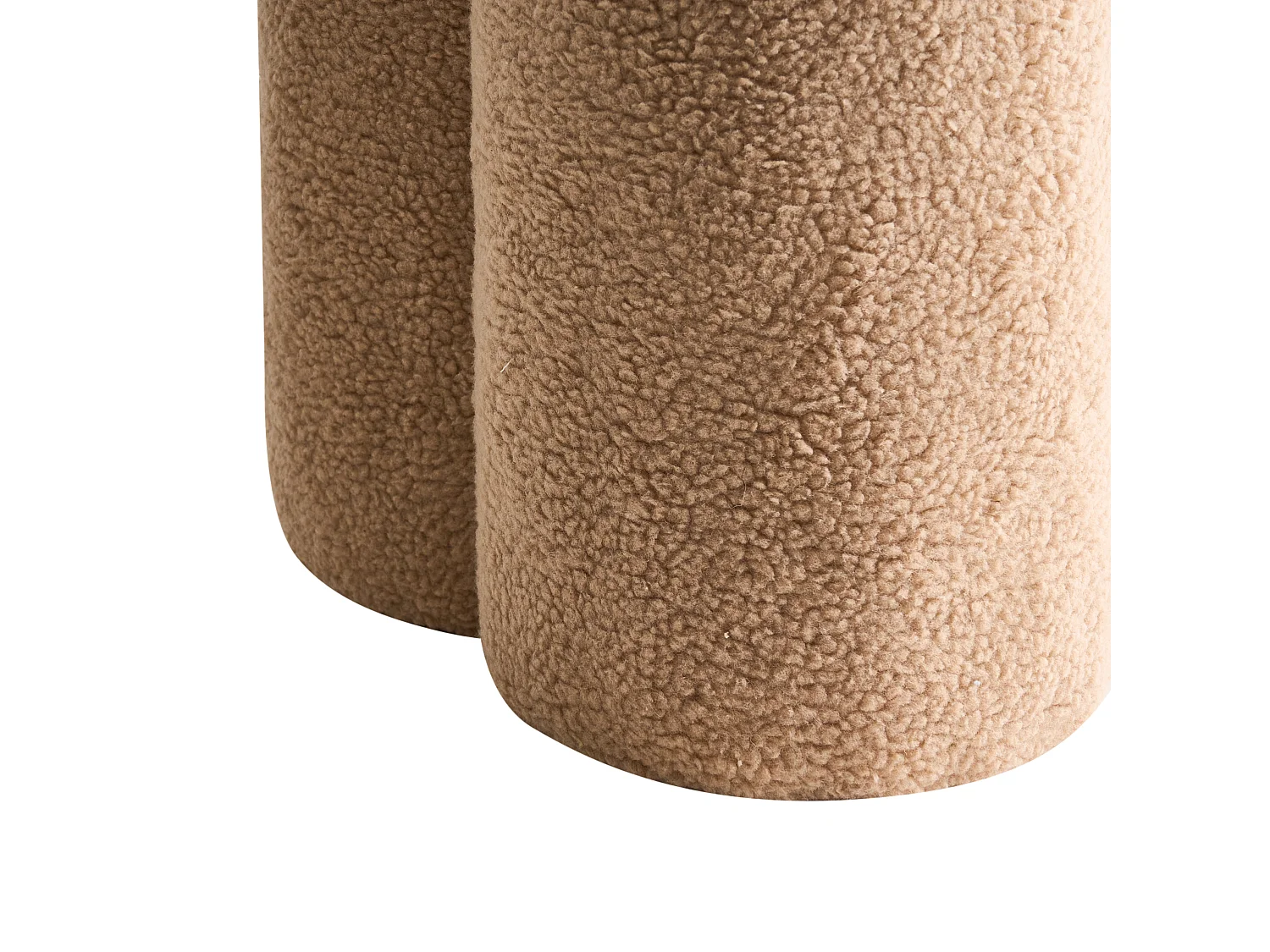 Pouf CARRINGTON Bouclé Beige