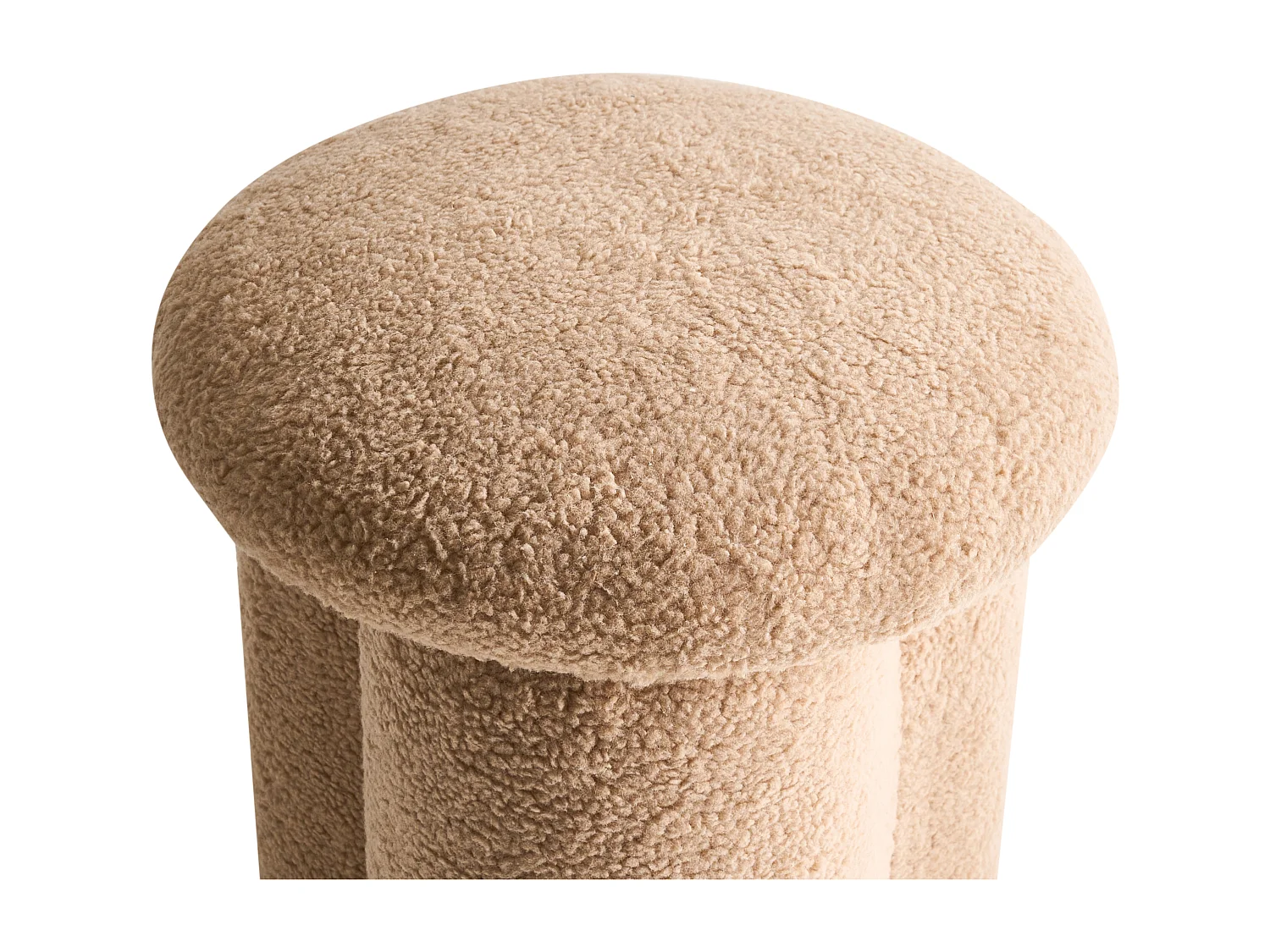 Pouf CARRINGTON Bouclé Beige