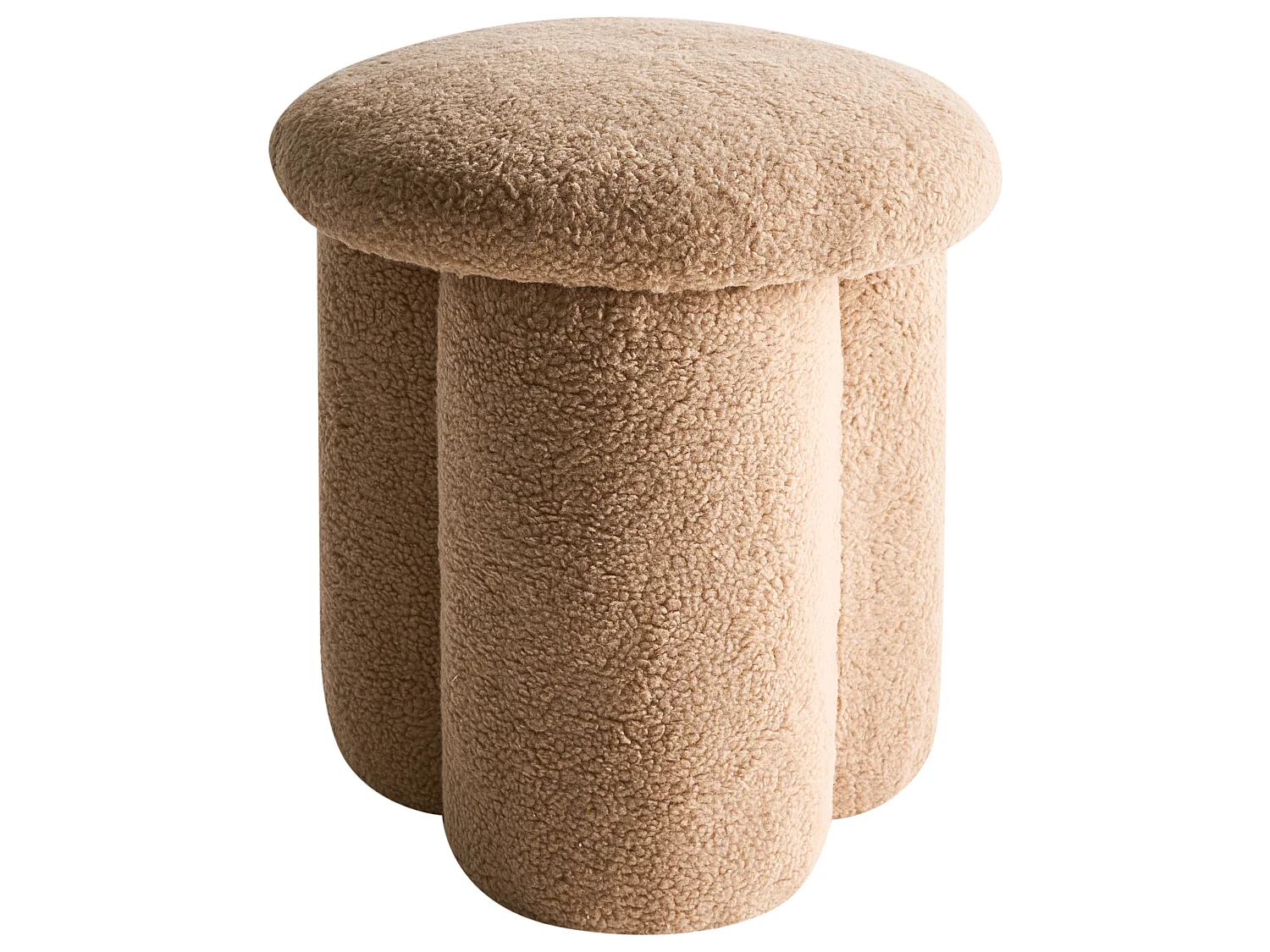 Pouffe CARRINGTON Boucle Beige