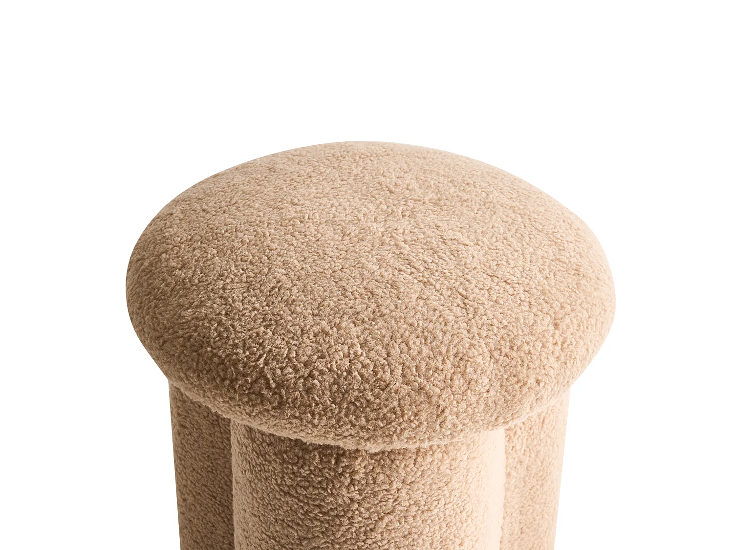 Pouffe CARRINGTON Boucle Beige