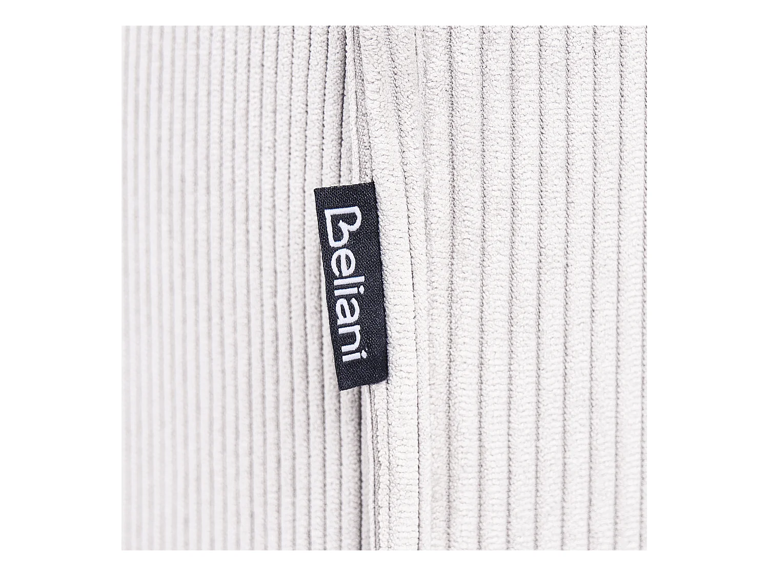 Chaise longue ARDAL Velours côtelé Blanc cassé Côté droit