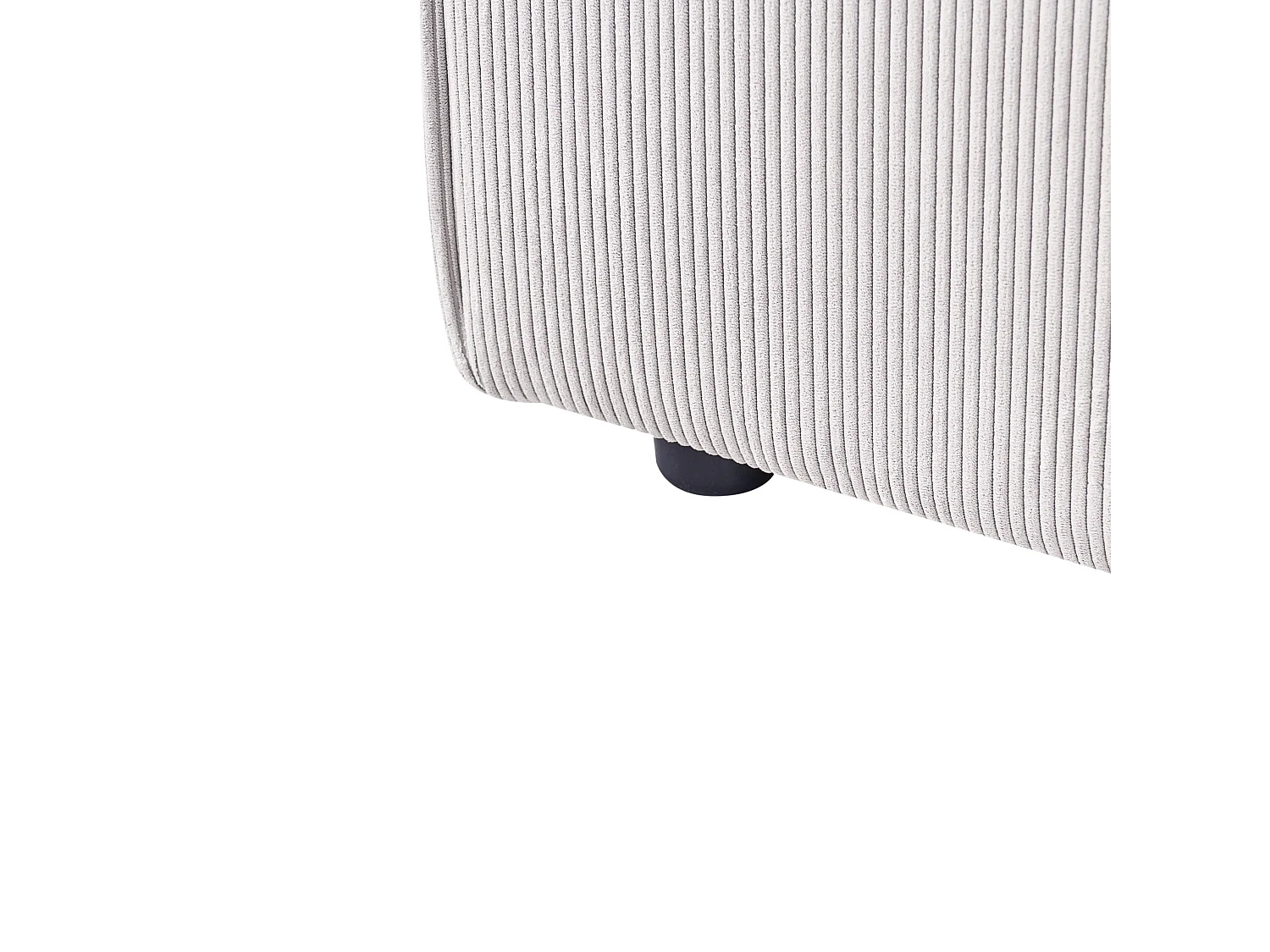 Chaise longue ARDAL Velours côtelé Blanc cassé Côté droit