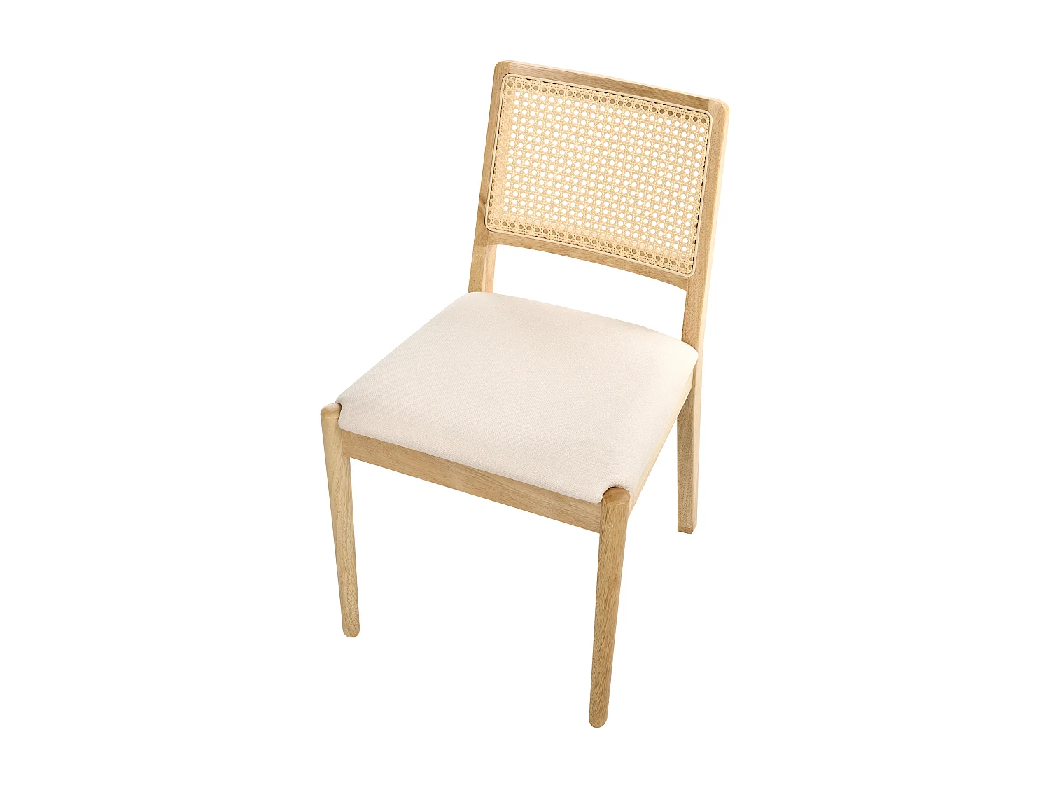 Lot de 2 chaises de salle à manger TAMARAC Bois Marron clair