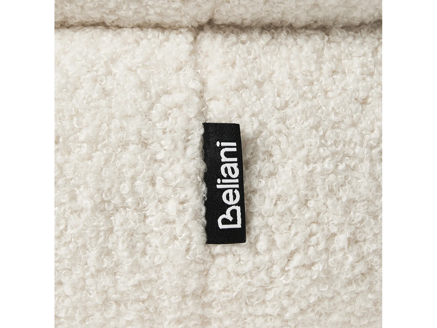 Pouf SUMPTER Bouclé Blanc cassé