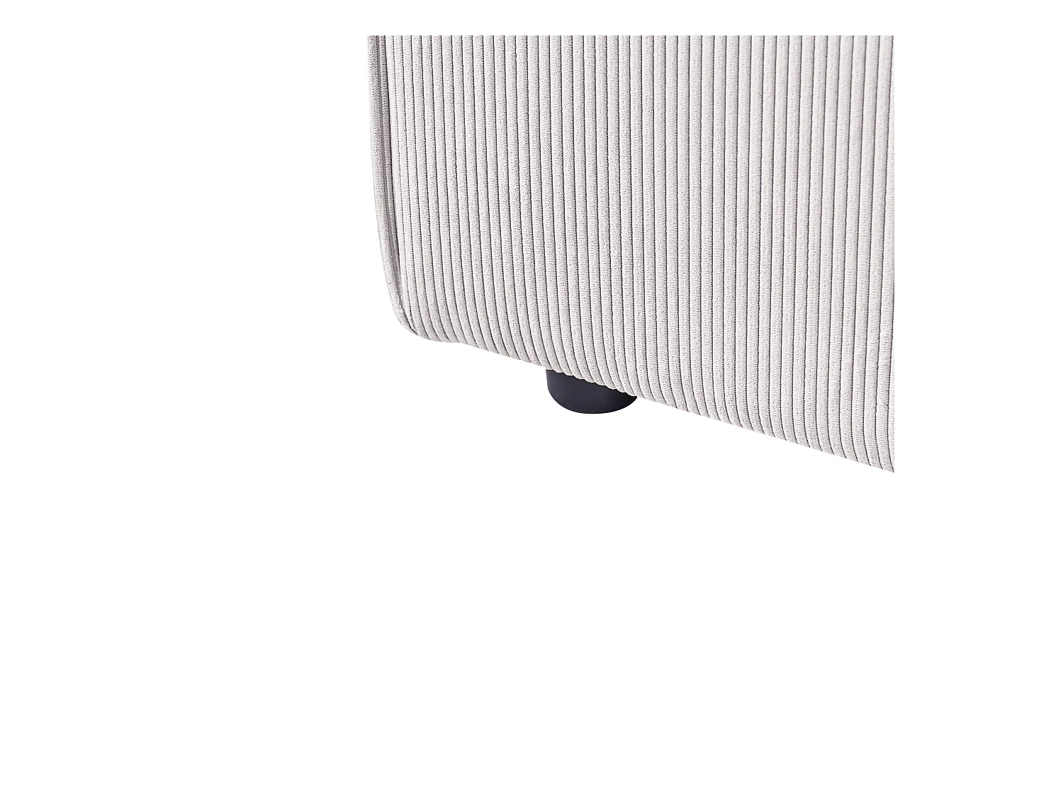 Chaise longue côté droite ARDAL Velours côtelé Blanc cassé