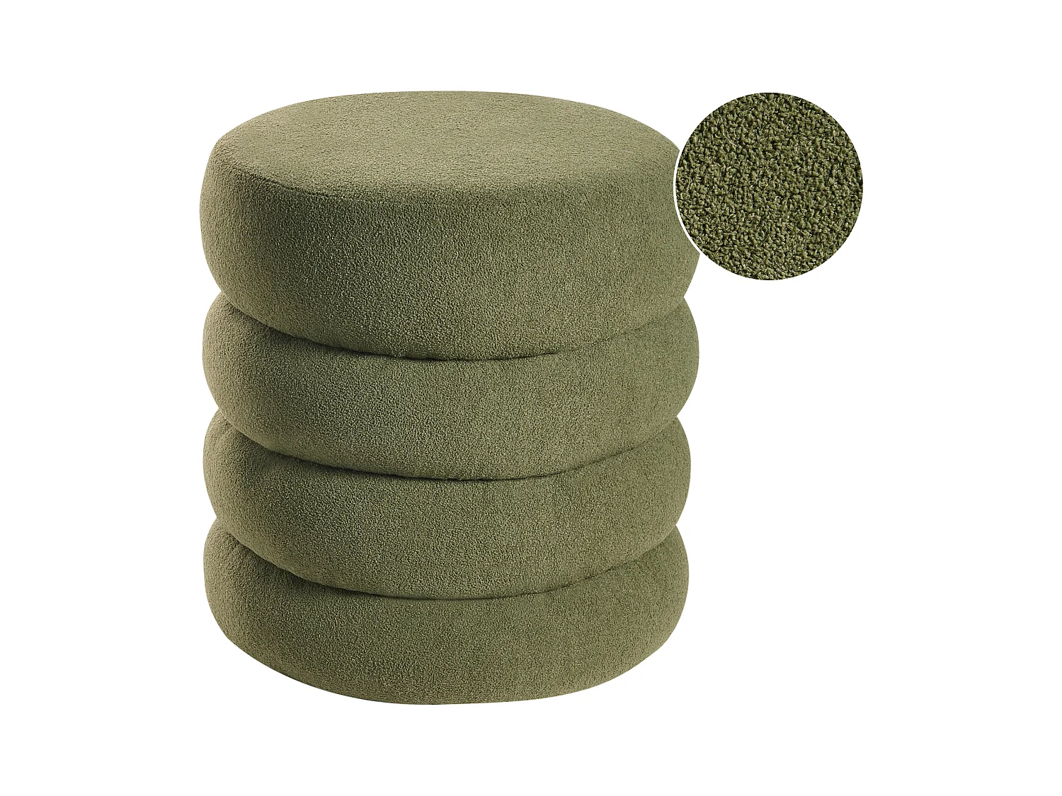 Pouf SUMPTER Bouclé Vert