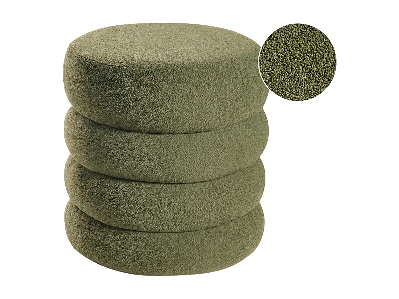 Pouf SUMPTER Bouclé Vert