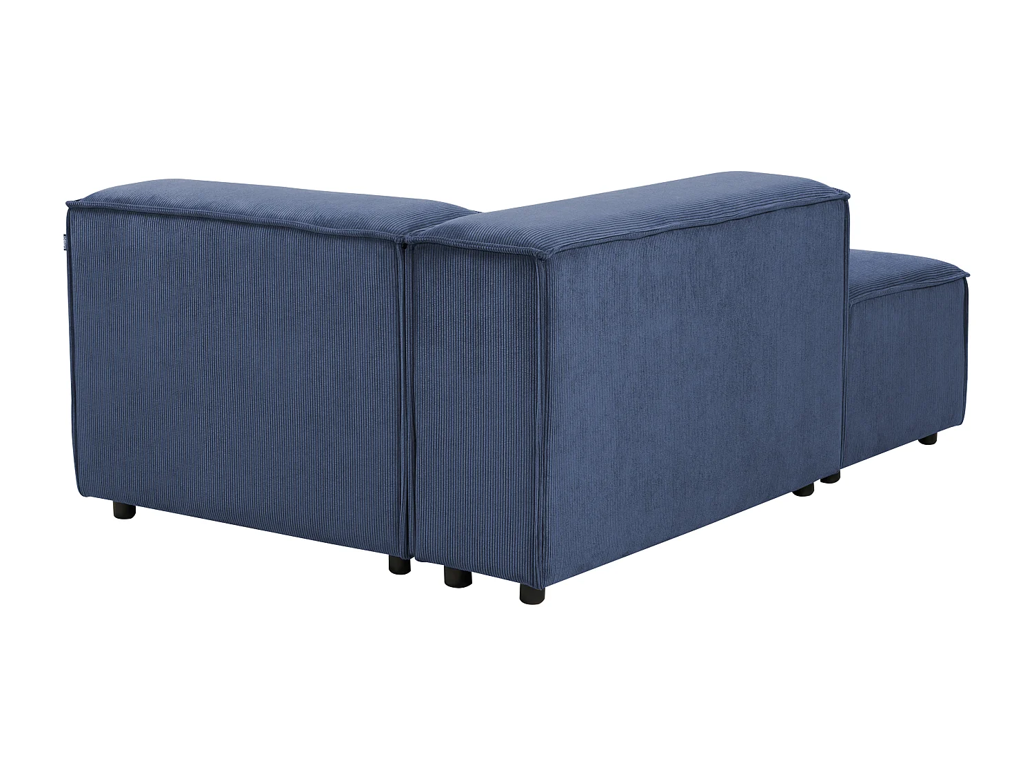 Chaise longue côté droit ARDAL Velours côtelé Bleu foncé