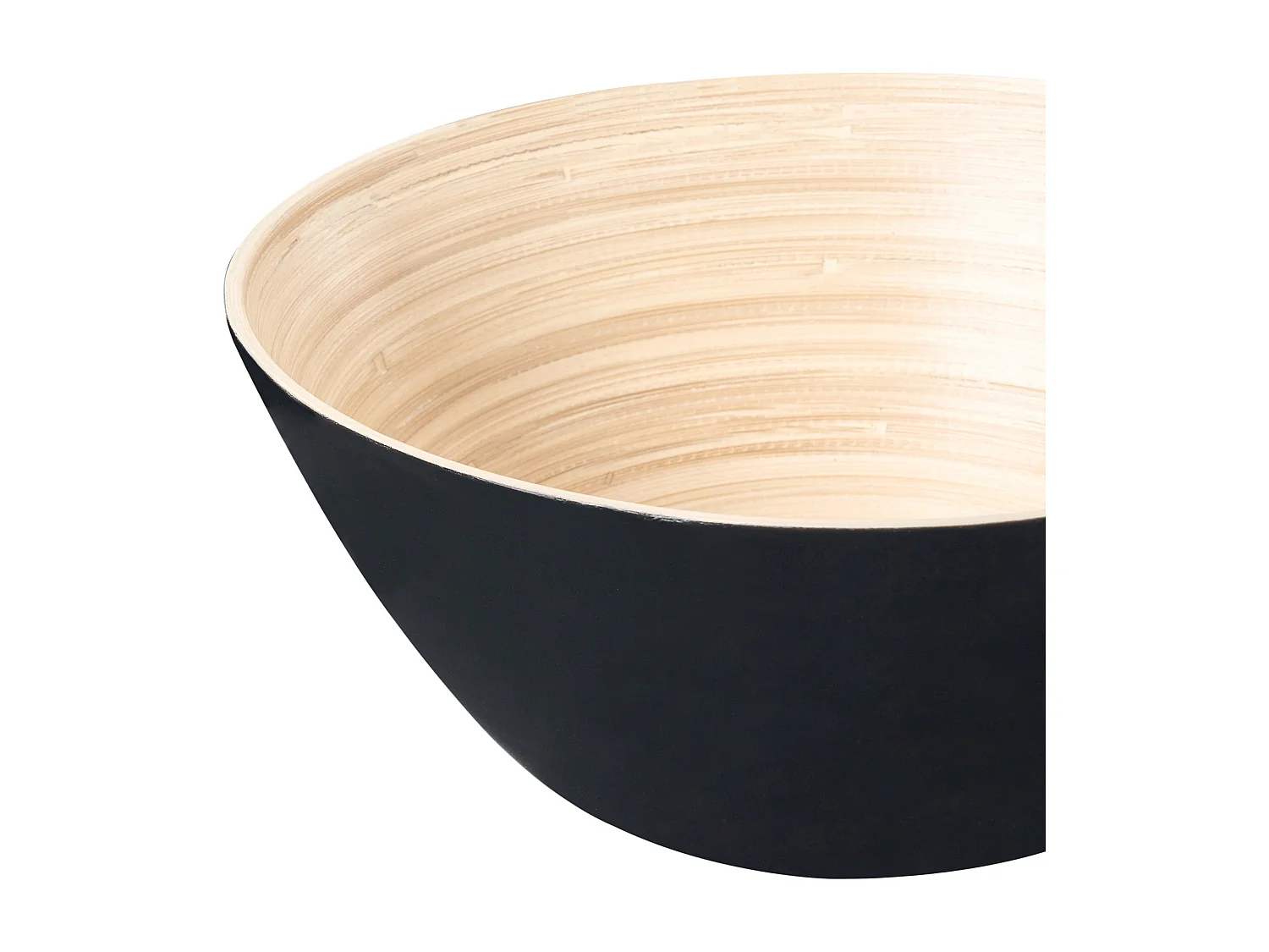 Lot de 3 bols décoratifs BONHEUR Bambou Noir