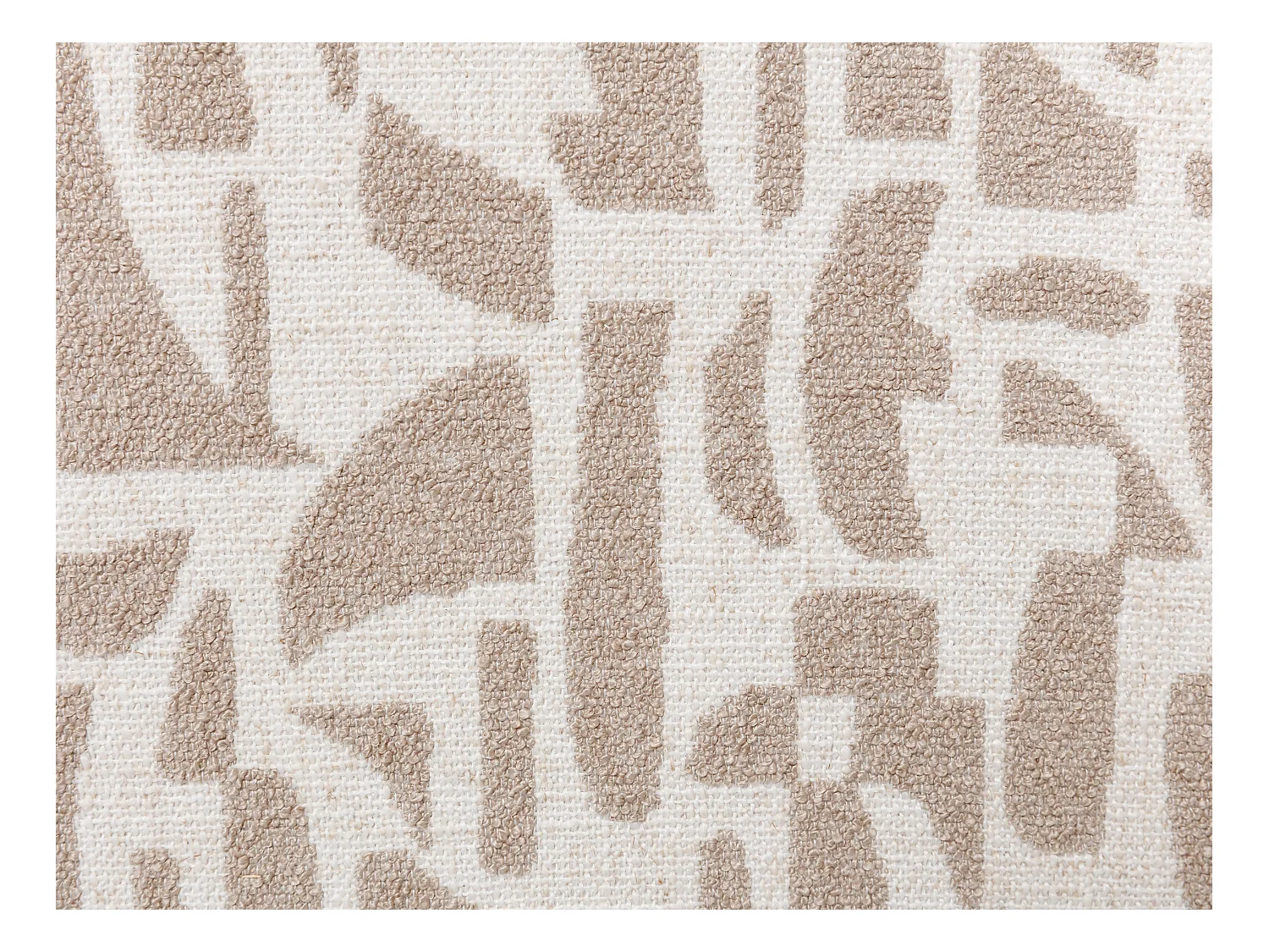 Lot de 2 chaises avec accoudoirs en tissu texturé bicolore et bois d'hévéa noir - Crème et taupe - LIVELIA de Pascal Morabito