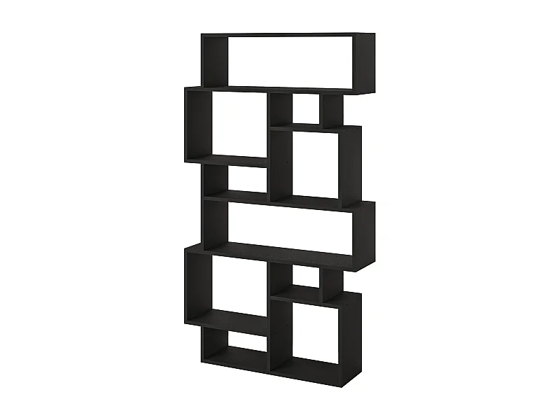 Decortie Karmato Bibliothèque moderne avec 10 compartiments Noir Bute 168.5cm de haut