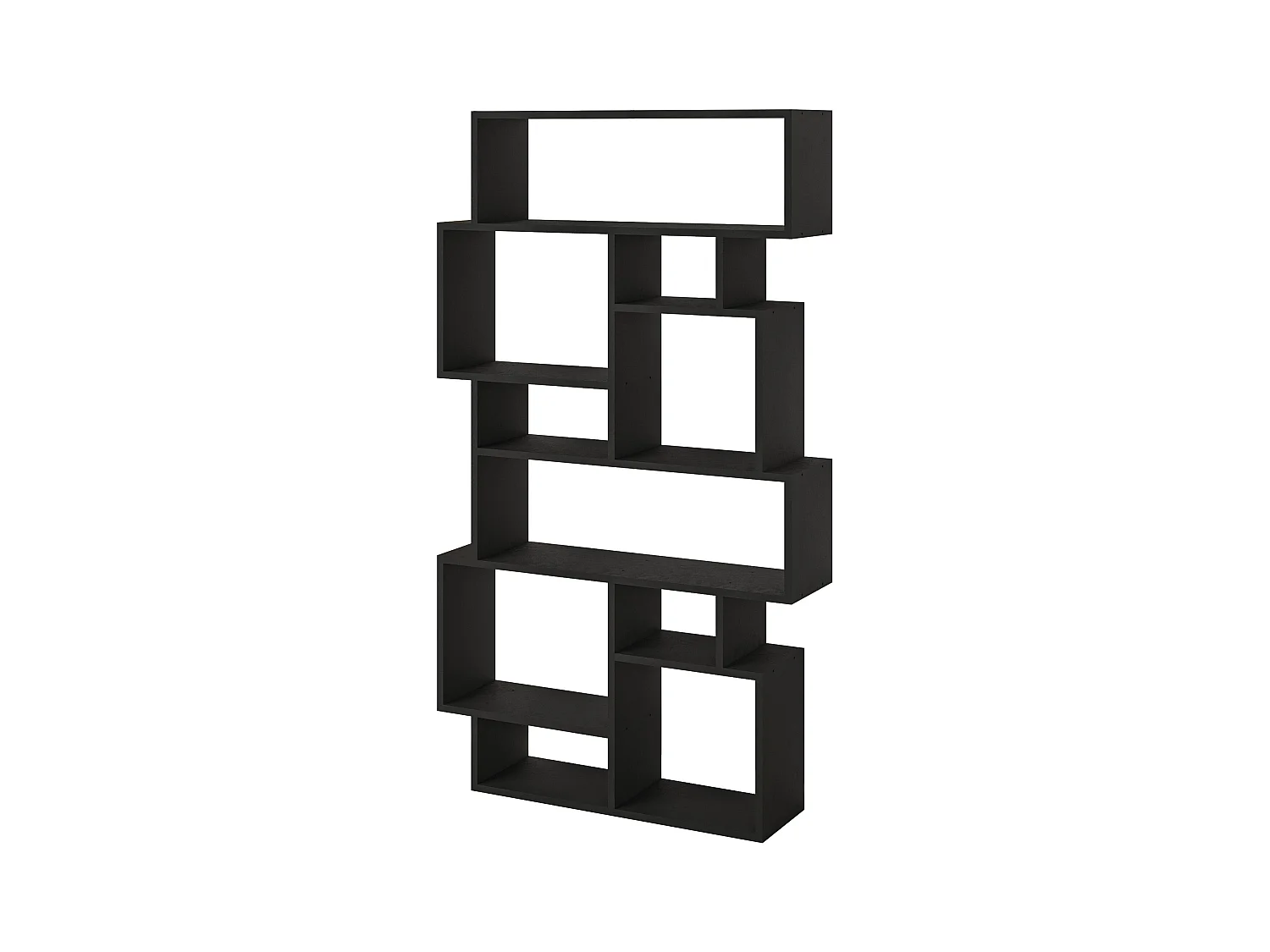 Decortie Karmato Bibliothèque moderne avec 10 compartiments Noir Bute 168.5cm de haut