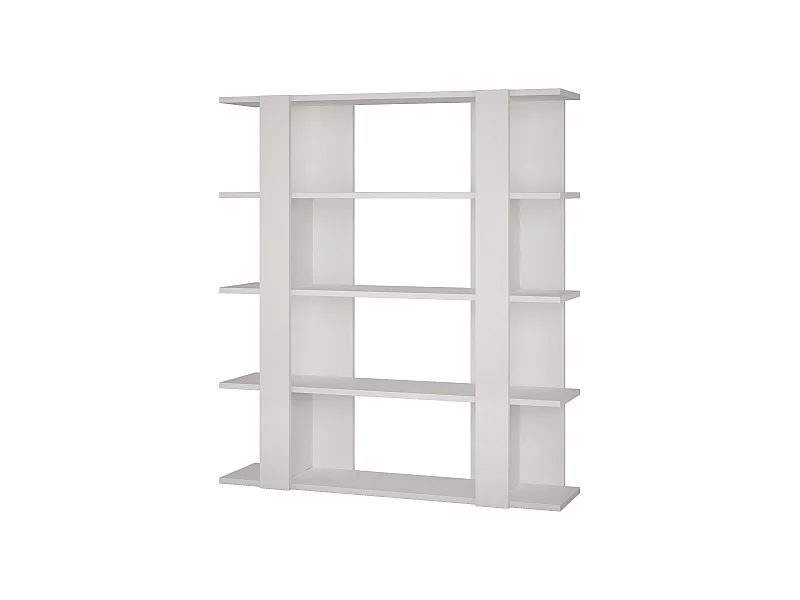 Decortie Tita Bibliothèque moderne à 4 niveaux étagère murale blanc 122cm