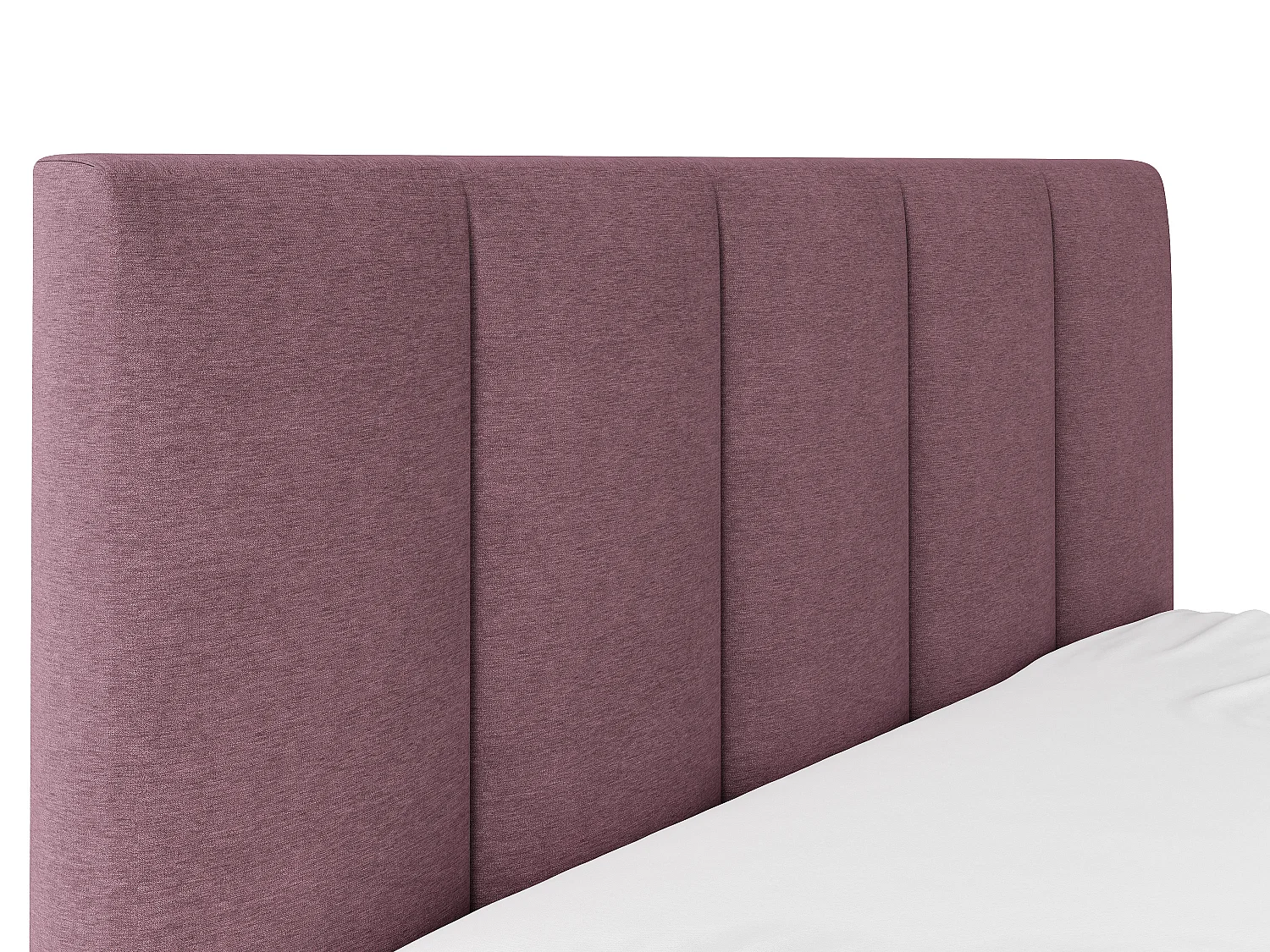 Bed met opbergruimte 160 x 200 cm met hoofdbord met verticale naden - Stof - Bordeaux - KILACLO