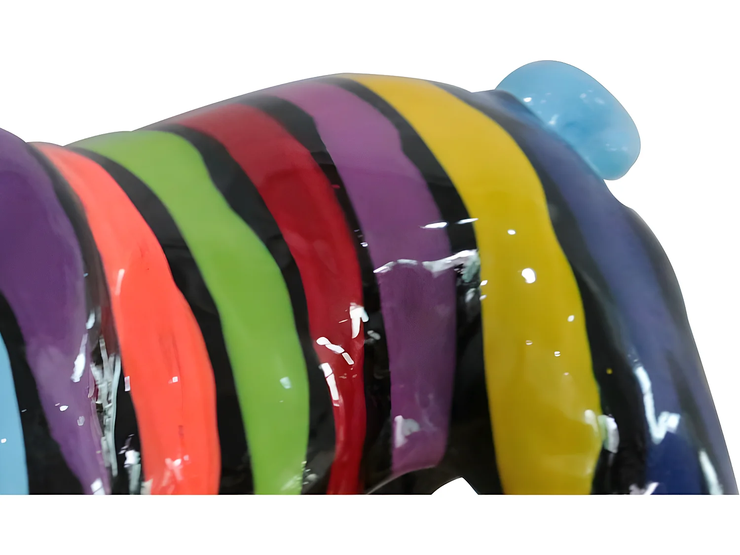 Statue bulldog français multicolore en résine - MERLIN