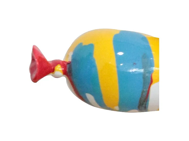 Statue chien ballon baudruche peinture multicolore H. 26 cm - BALLOON