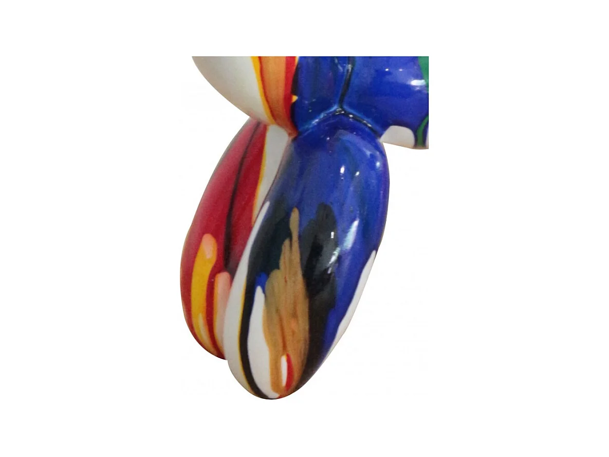 Statue chien ballon baudruche peinture multicolore H. 26 cm - BALLOON