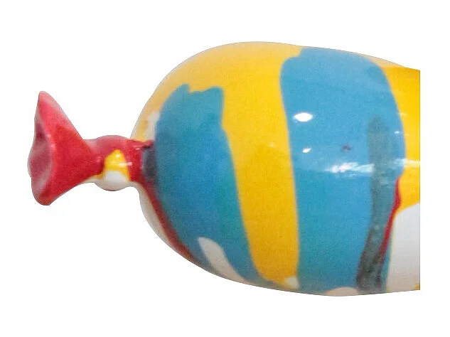 Statue chien ballon baudruche peinture multicolore H. 26 cm - BALLOON