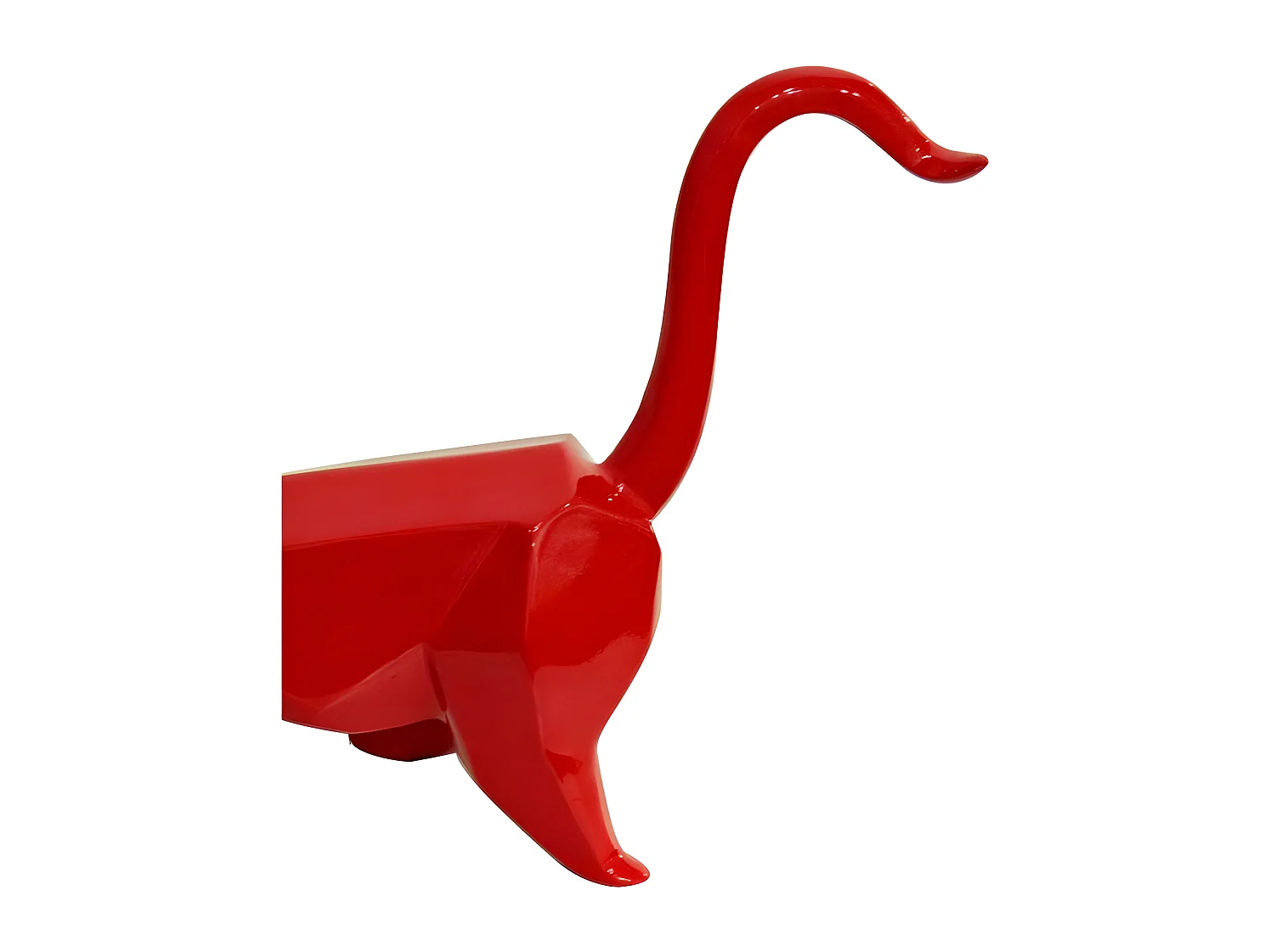 Statue chat géométrique et cubique rouge L43 cm - RED CAT