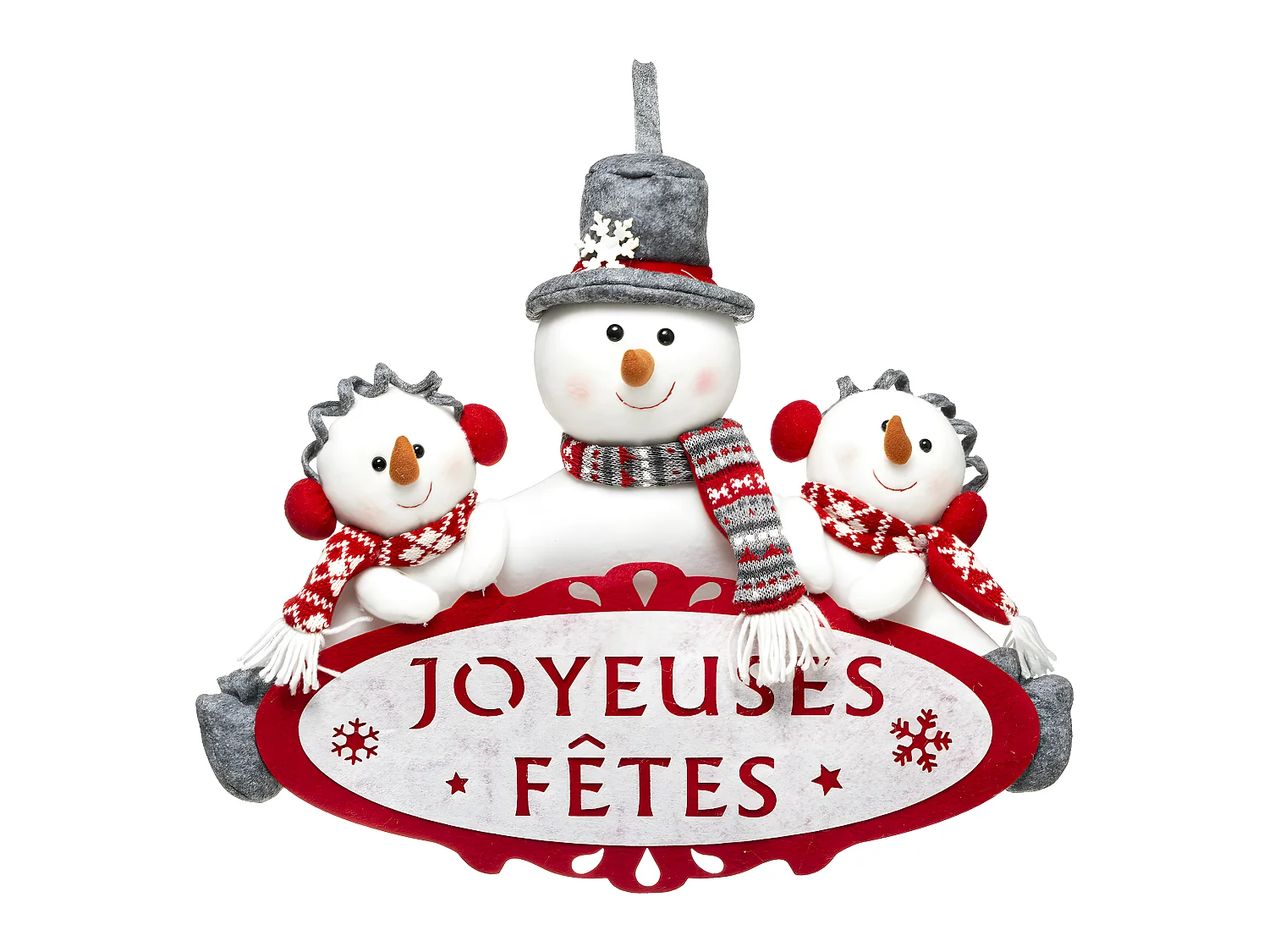 Déco de Noël Pancarte JOYEUSES FÊTES H 48 cm