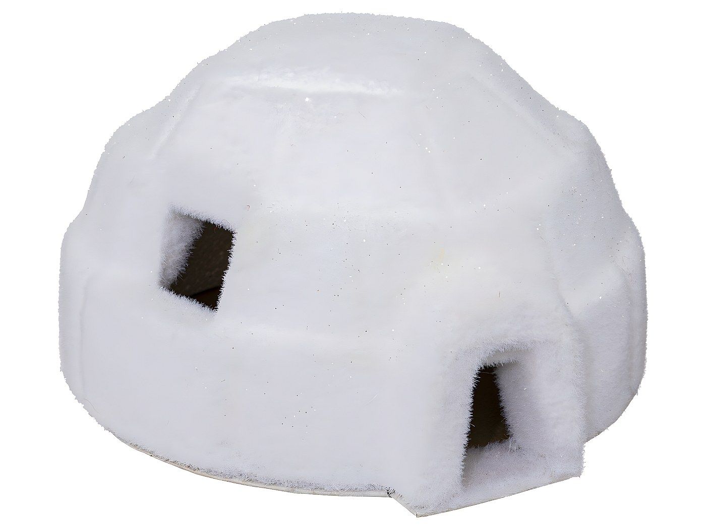 Déco de Noël Maison Igloo blanc pailleté 29 x 31 cm