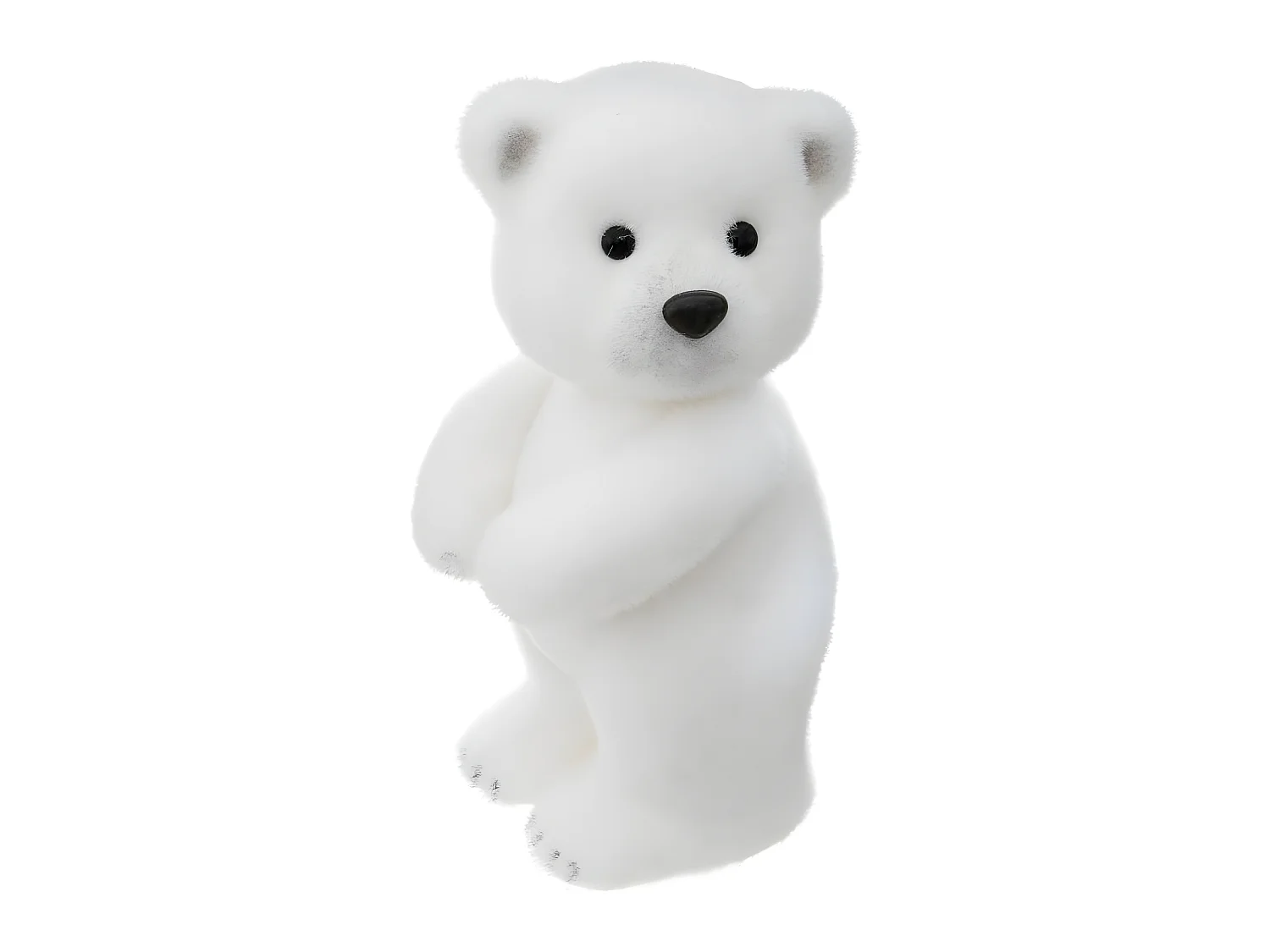 Déco de Noël Ourson blanc debout H 25 cm