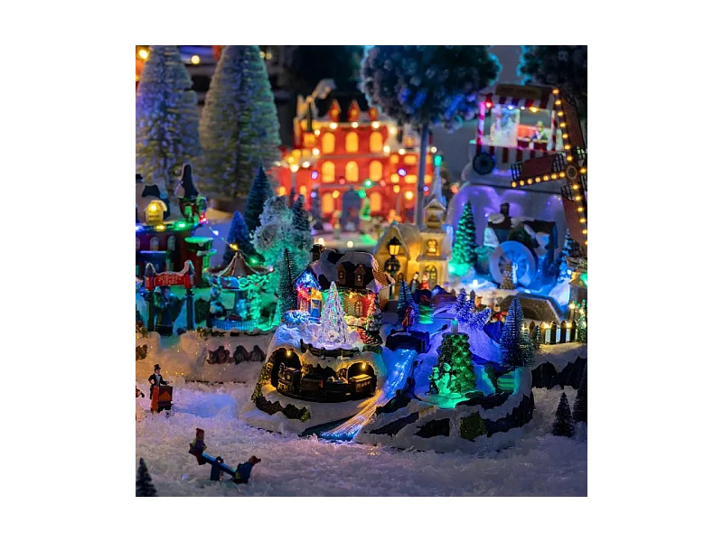 FEERIC LIGHTS & CHRISTMAS Village de Noël - Train lumineux - L30.8xl19xh18.5cm