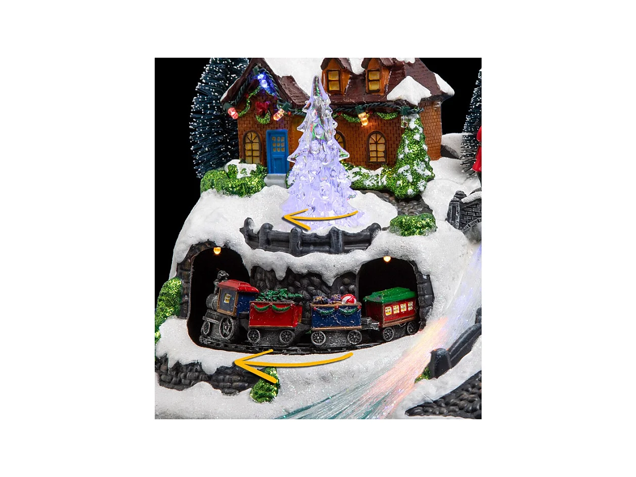 FEERIC LIGHTS & CHRISTMAS Village de Noël - Train lumineux - L30.8xl19xh18.5cm