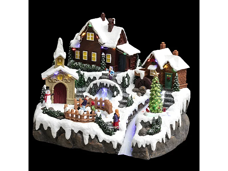 Village de Noël lumineux et animé Effervescence autour du Lac Gelé