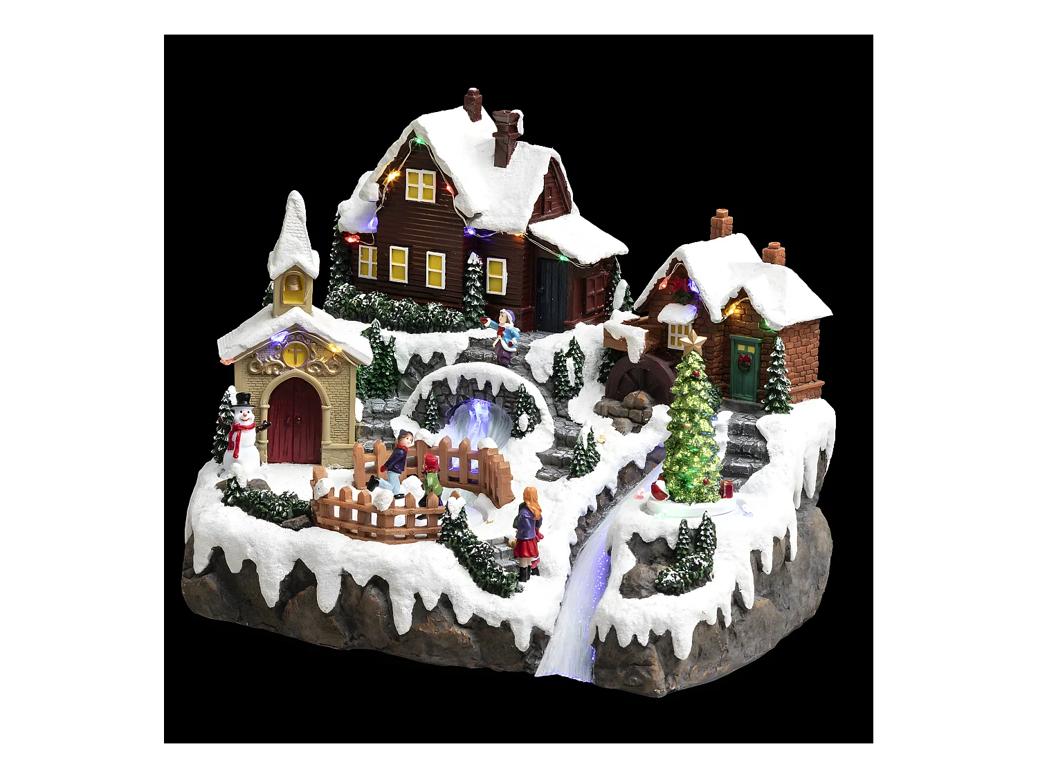 Village de Noël lumineux et animé Effervescence autour du Lac Gelé