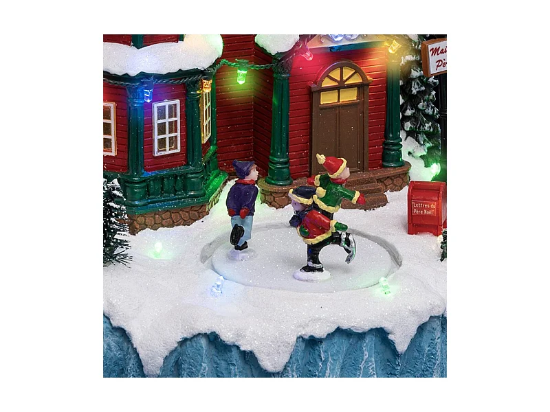 Village de Noël lumineux, animé et musical La Maison du Père Noël