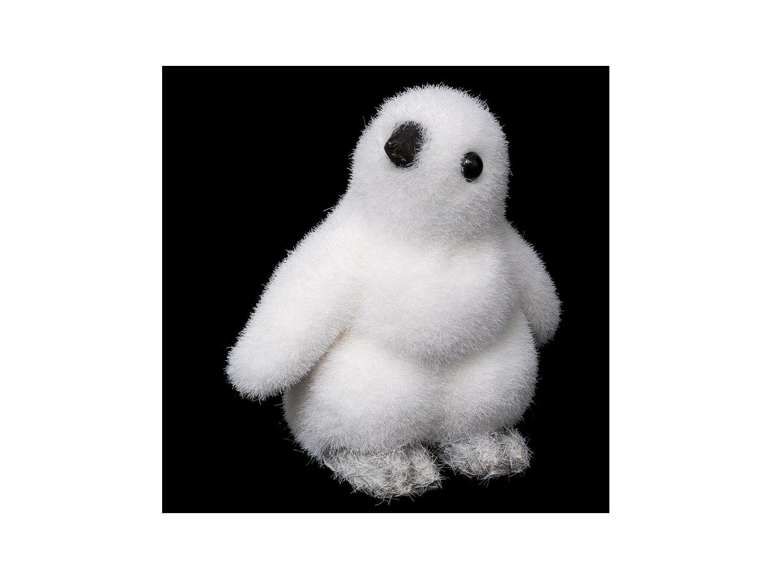 Déco de Noël Pingouin blanc floqué