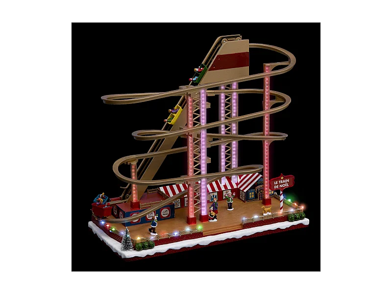 Village de Noël lumineux, animé et musical La Fête foraine et son Grand 8