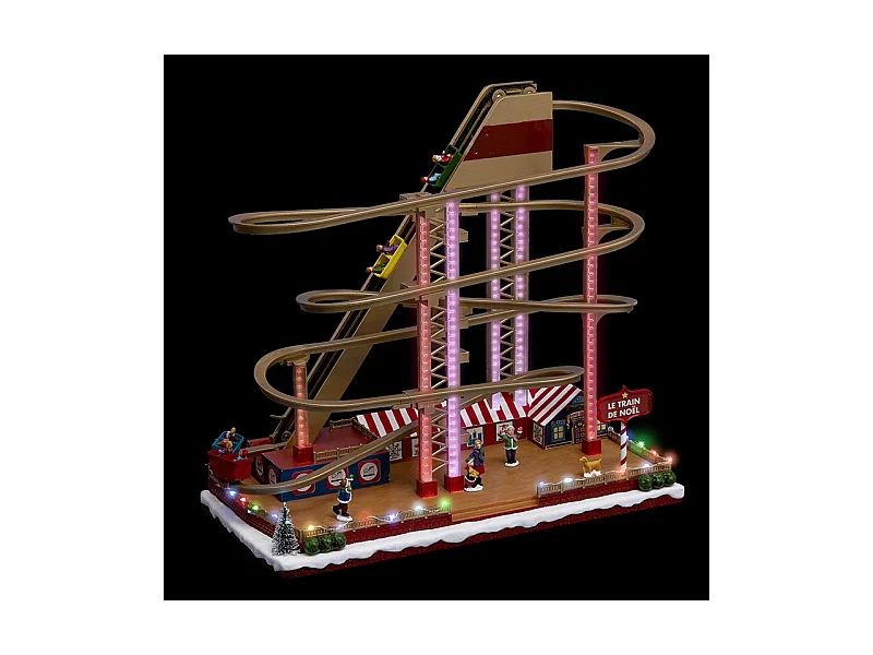Village de Noël lumineux, animé et musical La Fête foraine et son Grand 8