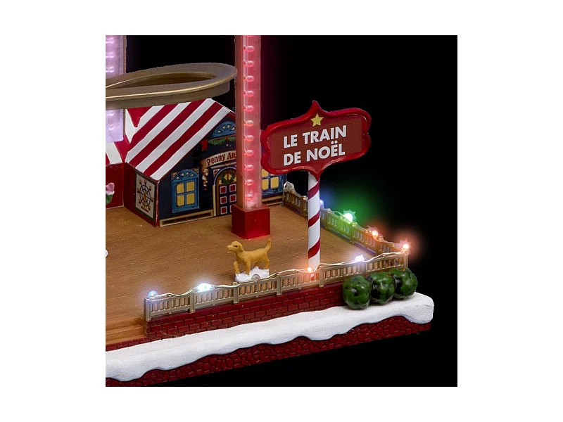 Village de Noël lumineux, animé et musical La Fête foraine et son Grand 8