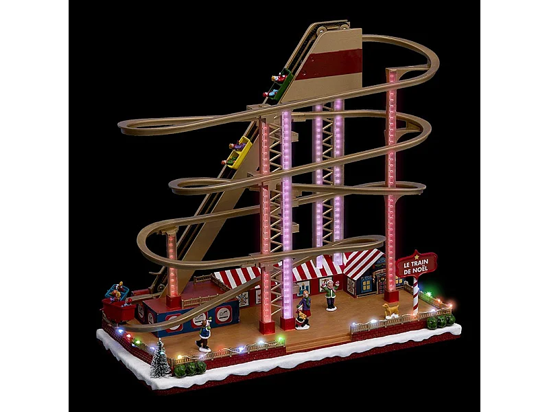 Village de Noël lumineux, animé et musical La Fête foraine et son Grand 8