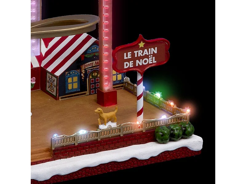 Village de Noël lumineux, animé et musical La Fête foraine et son Grand 8